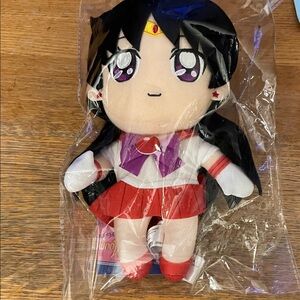 Charming Magical Girl Plush Toy - Black, Red, and White